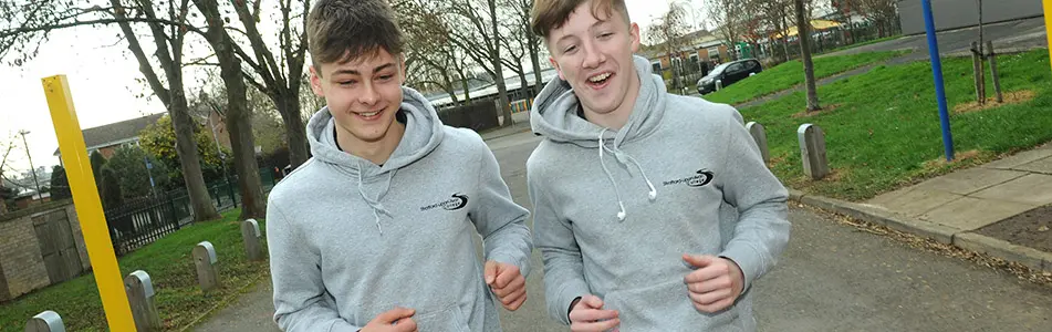 UPS students jogging